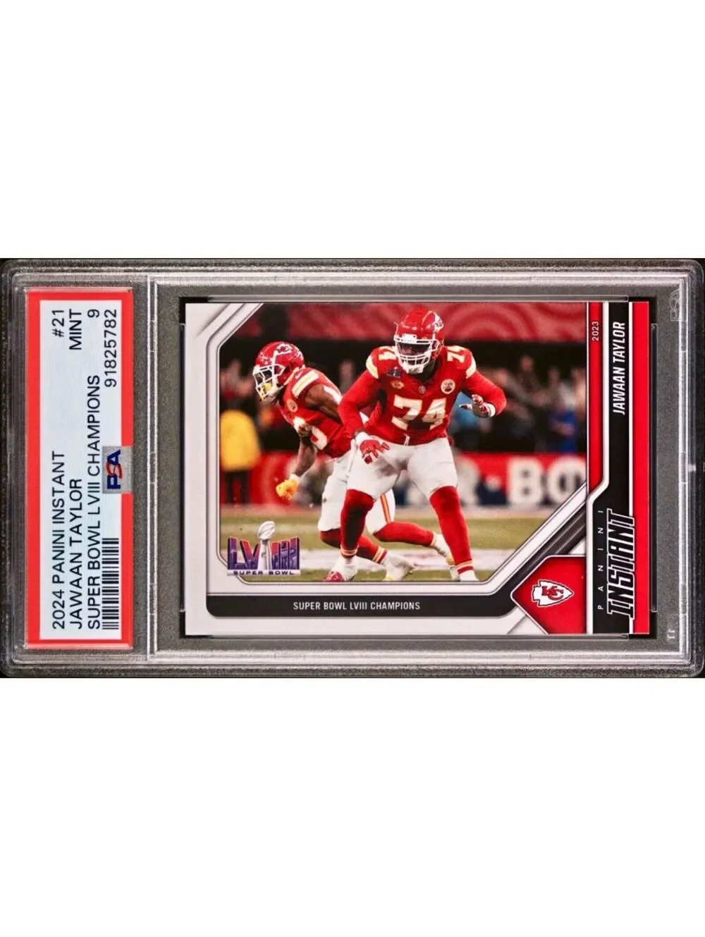 Jawaan Taylor 2023 Panini NFL Superbowl Champions #21 Card PSA 9 Mint